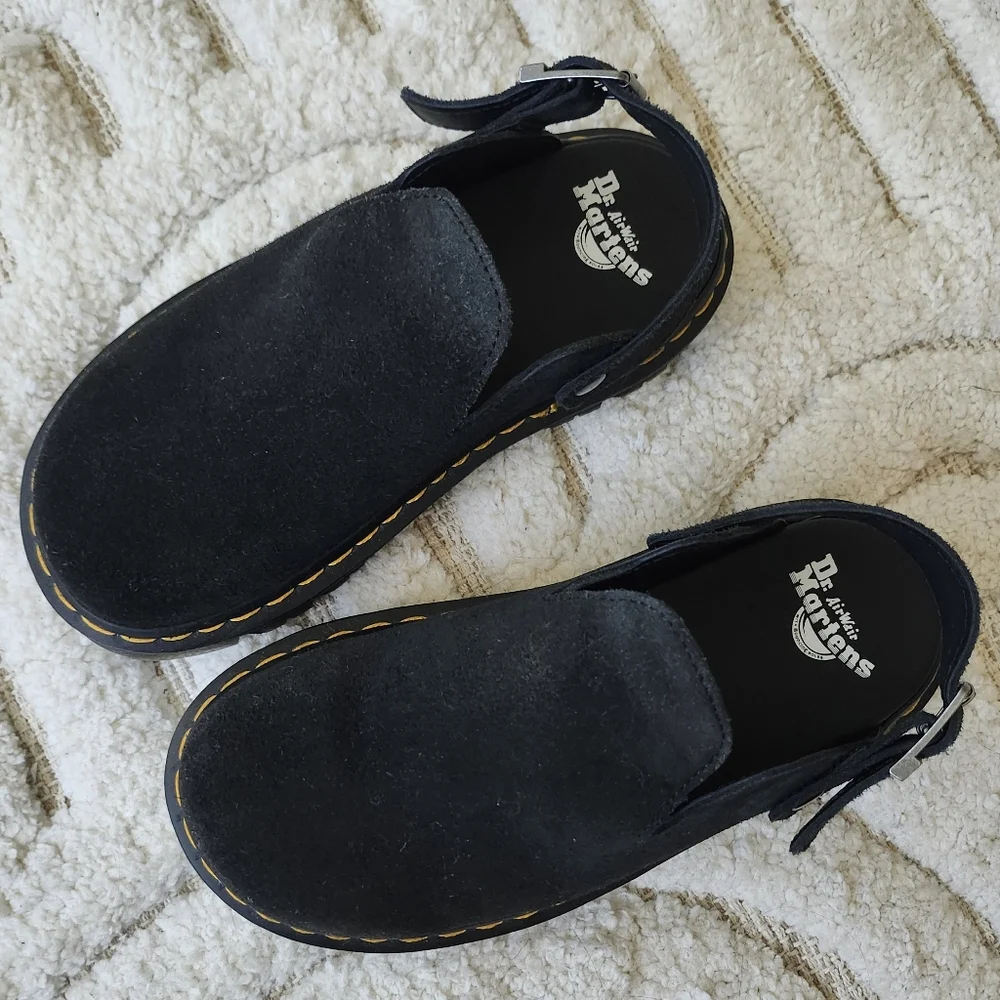 Black Doc Martens Zebzag Mules 8.5 - Picture 2 of 7